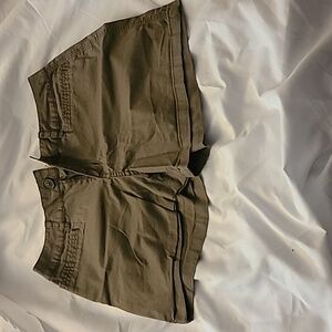 Women's size 8P, St. John's Bay olive green shorts.